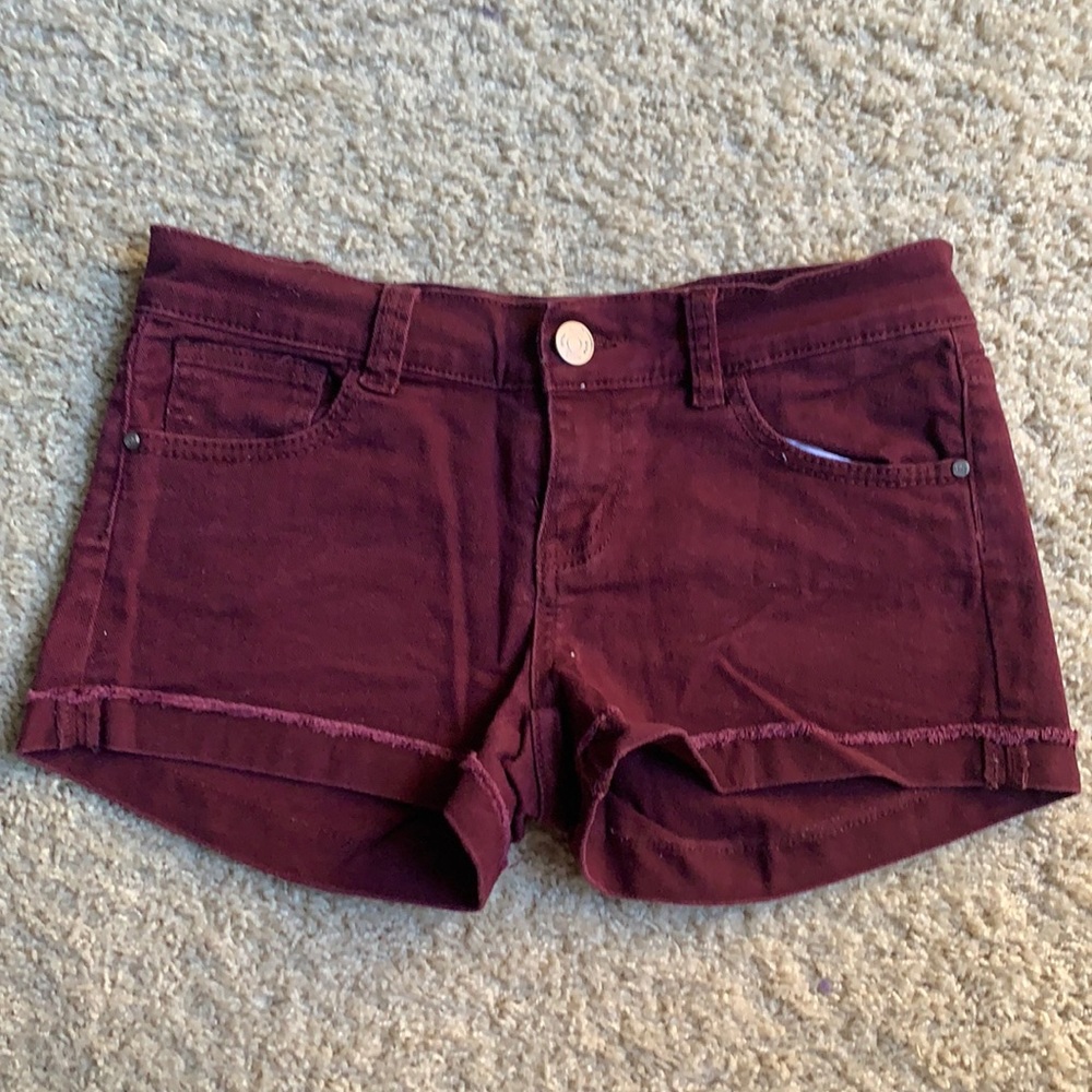 RSQ Burgundy Malibu Shorts
